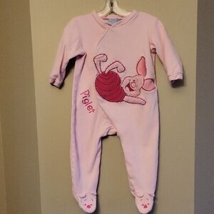 Disney pink Piglet footed Sleeper/footie